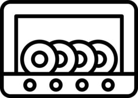 Dish Washer Line Icon vector