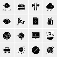 16 iconos universales de negocios vector ilustración de icono creativo para usar en proyectos relacionados con la web y dispositivos móviles