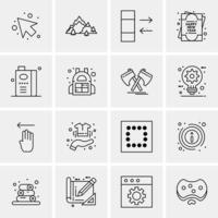 16 Business Universal Icons Vector Creative Icon Illustration to use in web and Mobile Related project