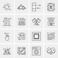 16 Business Universal Icons Vector Creative Icon Illustration to use in web and Mobile Related project