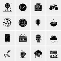 16 iconos universales de negocios vector ilustración de icono creativo para usar en proyectos relacionados con la web y dispositivos móviles