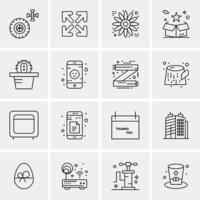 16 Business Universal Icons Vector Creative Icon Illustration to use in web and Mobile Related project