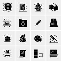 16 iconos universales de negocios vector ilustración de icono creativo para usar en proyectos relacionados con la web y dispositivos móviles