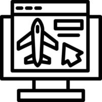 Online Booking Line Icon vector