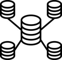 Database Line Icon vector