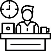 Workplace Line Icon vector