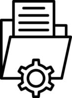 Data Management Line Icon vector