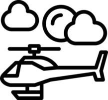 Helicopter Line Icon vector