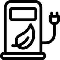 Eco Station Line Icon vector