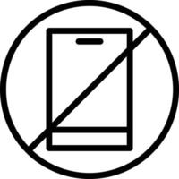 No Phone Line Icon vector