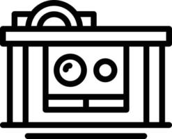 Table Saw Line Icon vector