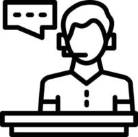 Customer Service Line Icon vector