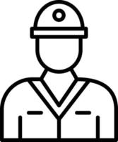 Fireman Line Icon vector