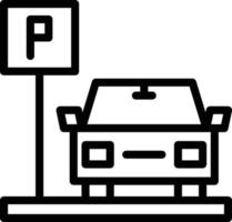 Parking Area Line Icon vector