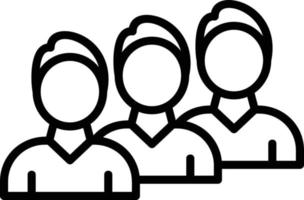 Queue Line Icon vector