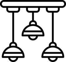 Ceiling Light Line Icon vector