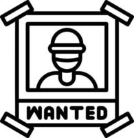 Wanted Line Icon vector