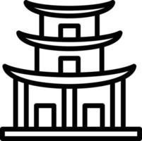 Temple Line Icon vector