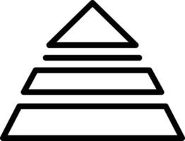 Pyramid Line Icon vector