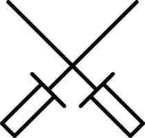 Fencing Line Icon vector