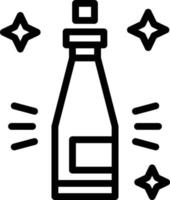 icono de línea de champán vector