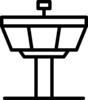Control Tower Line Icon vector
