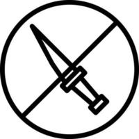 No Weapons Line Icon vector