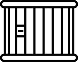 Jail Line Icon vector