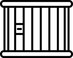 Jail Line Icon vector