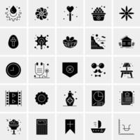 25 iconos de negocios universales vector ilustración de icono creativo para usar en proyectos relacionados con la web y dispositivos móviles