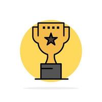 Award Top Position Reward Abstract Circle Background Flat color Icon vector