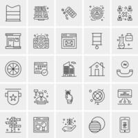 25 iconos de negocios universales vector ilustración de icono creativo para usar en proyectos relacionados con la web y dispositivos móviles