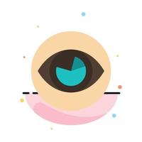 Vision Eye View Reality Look Abstract Flat Color Icon Template vector