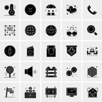 25 iconos de negocios universales vector ilustración de icono creativo para usar en proyectos relacionados con la web y dispositivos móviles