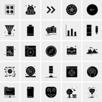 25 iconos de negocios universales vector ilustración de icono creativo para usar en proyectos relacionados con la web y dispositivos móviles