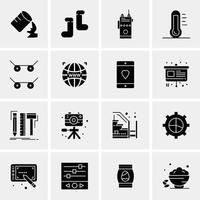 16 iconos universales de negocios vector ilustración de icono creativo para usar en proyectos relacionados con la web y dispositivos móviles