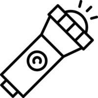 Torch Line Icon vector