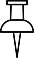 Push Pin Line Icon vector