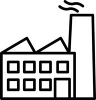 Factory Line Icon vector