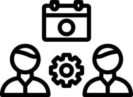 Planning And Organization Line Icon vector