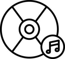 icono de línea de canción vector