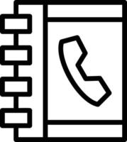 Phone Book Line Icon vector