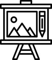 Canvas Line Icon vector