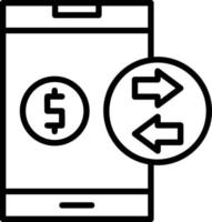 Transaction Line Icon vector