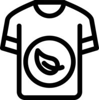 Eco Shirt Line Icon vector