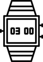 icono de línea de reloj inteligente vector