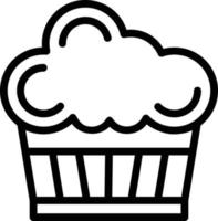 icono de línea de cupcake vector