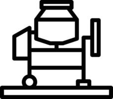 Concrete Mixer Line Icon vector