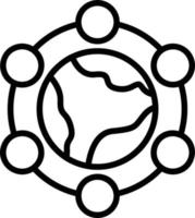 Unity Line Icon vector
