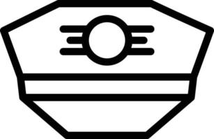 Pilot Hat Line Icon vector